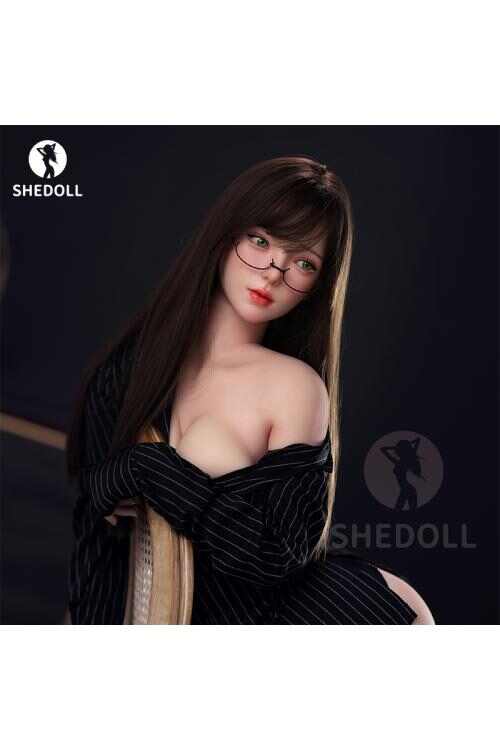 [SHEDOLL] 顧小雨 158cm C杯 · 可動下巴口腔+減重骨架 · 跪姿黑絲秘書 · 1:1復刻定制